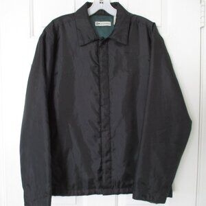 Wilke-Rodriguez Mens L/S Black Poly Full Button-front Short Jacket NWOT - Small
